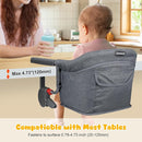 Hook On High Chair: Portable Fast Table Chair with Storage Bag, Clip on High Chairs for Babies and Toddlers, Foldable Baby Feeding Chair with Removable Seat for Home and Travel -Grey by TinyTreasures Baby Boutique
