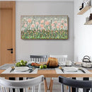 amatop Framed Large Floral Wall Art Modern Botanical Canvas Print Flower Field Wall Decor Abstract Landscape Picture Blooming Flower Forest Pink Green Artwork for Living Room Bedroom Office 48x24 in by CozyNest Decor