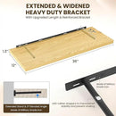 36" Floating Shelves for Wall, 12" Deep Slim Oak Floating Shelves, Wall-Mounted Shelves for Bedroom, Living Room, Kitchen, Bathroom - Set of 2 by CozyNest Decor
