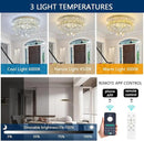 Mini Chandelier Modern Crystal Chandeliers for Hallway LED Flush Mount Ceiling Light Dimmable Light Fixture for Dining Room Living Room Bedroom by CozyNest Decor