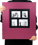 RECUTMS Photo Album 4x6 600 Photos Black Pages Large Capacity Leather Cover Wedding Family Photo Albums Holds 600 Horizontal and Vertical Photos (Pink, 600 pockets) by TinyTreasures Baby Boutique