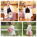 NCVI Breast Pump Bag, Double Layer Removable Pump Bag for Spectra S1, S2, Medela, Breast Pump Backpack with Ice Pack, Insulated Breast Milk Cooler Bag for Working Nursing Moms, Pink by TinyTreasures Baby Boutique