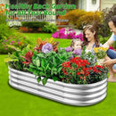 Galvanized Raised Garden Beds, 4x2x1ft Outdoor Raised Garden Boxes, Oval Large Bottomless Metal Elevated Garden Bed Planter Box for Vegetables, Fruits, Flower by GreenHaven Gardens