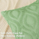 decorUhome Throw Pillow Covers 20x20 Inch Set of 2, Soft Plush Decorative Faux Fur Sage Green Solid Couch Pillow Covers, Accent Farmhouse Neutral Square Euro Pillow Cases for Sofa Bed Living Room by CozyNest Decor