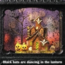 Halloween Snow Globe Lantern Haunted House Pumpkin Ghost Tree Crow Rip Dancing Bats with Timer, USB and Battery Powered 12 inch by CozyNest Decor