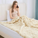 Tie-dye Camel Twin Fuzzy Ultra Soft Bed Comfy Blanket 60x80 Cozy Faux Fur Throw Blanket for Living Room Thick Fluffy Furry Blanket Home Gifts 860 GSM by CozyNest Decor