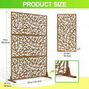 Outdoor Privacy Screen,72" H×47" W Metal Privacy Screen, Freestanding Privacy Fence Panels for Patio by GreenHaven Gardens