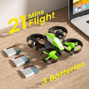 Holy Stone Mini Drone for Kids and Beginners, Indoor Outdoor Quadcopter Plane for Boys Girls with Auto Hover, 3D Flips, 3 Batteries, Headless Mode, Great Gift Toy for Boys and Girls, HS210 Green by TinyTreasures Baby Boutique