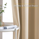 NICETOWN Doorway Curtains & Drapes 78 inches Long - Grommet Window Treatment Thermal Insulated Privacy Blackout Curtains & Drapes for Bedroom (Biscotti Beige, Set of 2, W52 x L78) by TinyTreasures Baby Boutique