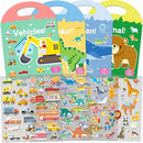 4 Sets Sticker Books for Toddlers 2-4 Years, 122 Pcs Puffy Stickers for Kids, 3D Sticker Books for Toddlers 1-3, Toddler Airplane Travel Essentials for Kids by TinyTreasures Baby Boutique