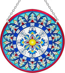 Mandala Suncatcher Stained Glass - Handmade Gifts for Women, Suncatchers for Windows - Window Hangings with Chain and Hook, 6 inch Stained Glass Suncatcher for Mom by GreenHaven Gardens