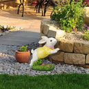 Braxio Bunny Decor Garden Outdoor Statues - Resin Large Leaping Bunny Decor Rabbit Statue Easter Decorations Garden Decor for Outside Yard 18.25 * 8.25 * 19 Inch by GreenHaven Gardens