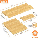 AMBIRD Bamboo Spice Drawer Organizer with Non-slip Mat, 4 Tier Jar Spice Rack Tray 13'',Seasoning Organizer for Kitchen,Cabinet,Drawers,Countertop by CozyNest Decor