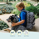 Wildkin ECO rPET 17-inch Large Backpack – Sustainable, Padded, Adjustable – Black and White Checkered by TinyTreasures Baby Boutique