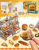 iLAND Cute Crafts for Teens Women Adults of DIY Air Dry Clay Art Mini Food, Modeling Clay Kit for Fun Date Night Craft Set Realistic 1/12 Scale Accessories for Dollhouse Kitchen Creative Crafting Gift by TinyTreasures Baby Boutique