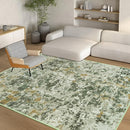 Kelarea 4x6 Rug for Living Room, Green Washable Non-Slip Rugs, Low Pile Soft Modern Abstract Carpet for Bedroom, Kitchen, Dining Room, Classroom, Dorm, Nursery, Home Office by TinyTreasures Baby Boutique