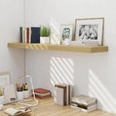 Fun Memories 55 Inch Fireplace Mentel Shelf, 10 Inch Deep Shelves for Display & Wall Storage, Rustic Wood Wall Shelf, Extra Long Floating Shelves for Living Room Laundry Room, Oak, Set of 1 by CozyNest Decor