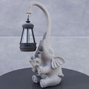 Solar Powered Outdoor Figurine Lights, 10 Inch Waterproof Animal Elephant Statue Light, Suitable for Decorations for Patio, Balcony, Lawn, Courtyard, Etc.(Chest) by GreenHaven Gardens