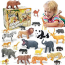 24Pcs Safari & Zoo Animals Figures, Realistic Plastic Animal Toys Set for Kids 1 2 3, Lion, Elephant, Perfect for Play, Education, Baby Shower Decor,Party Supplies Cake Topper by GreenHaven Gardens