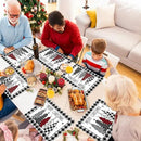 Christmas Placemats Set of 6 Christmas Tree Plastic Table Mats Xmas Trees Black and White Buffalo Plaid Place Mats Winter Holiday Table Decoration for Indoor Outdoor Party Kitchen Dining by CozyNest Decor