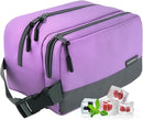 Cerbonny Small Cooler Bag Freezable Lunch Bag, Small Lunch Bag Insulated with Ice Pack, Double Layer Insulated Snack Bag for Work School Trip, Mini Cooler Bag Ideal for Fresh Snacks (Purple Double) by TinyTreasures Baby Boutique