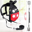 CZSYZCZS Toddlers Leash + Anti Lost Wrist Link Child Kids Safety Harness Kids Walking Wristband Assistant Strap Belt (black red) by TinyTreasures Baby Boutique