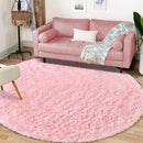 4FT Round Rug for Bedroom: Fluffy Shag Soft Washable Rugs Circle Small Fuzzy Plush Indoor Carpet for Living Room Nursery Playroom Dorm Kids Girls Boys Room (Pink, 4'x4') by TinyTreasures Baby Boutique