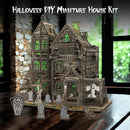 DIY Mini House Kit, Miniature Haunted House Kits with LED Accessories Furniture, 3D Wooden Puzzles for Adults, Dollhouse Craft Gifts for Girls, Boys, Teens by CozyNest Decor