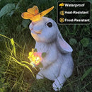 YODY Solar Garden Statues Outdoor Decor- Yard Decorations for Patio, Balcony, Backyard, Lawn Ornaments - Rabbit Figurines with LED Light- Unique Birthday House Warming Gifts for Women, Mom, Grandma by GreenHaven Gardens