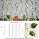 suddus 200 LED Vine with Light Plug in, 6.5ft x 6.5ft Pothos Fairy Curtain Lights with Remote, Leaf Fairy Lights for Wall,Bedroom, Dorm, Wedding, Party, Indoor Decor(Warm White) by CozyNest Decor
