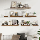 Fun Memories 55 Inch Fireplace Mentel Shelf, 10 Inch Deep Shelves for Display&Wall Storage, Rustic Wood Wall Shelf -Extra Long Floating Shelves for Living Room Laundry Room, Rustic Brown, Set of 1 by CozyNest Decor