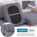 hyha Waterproof Couch Cushion Covers for Pets, Non Slip Sofa Cover for Dogs Washable, Soft Thick Stretch Jacquard Fabric, Sofa Slipcovers with Elastic Bottom (1 Piece for Backrest L, Middle Grey) by CozyNest Decor