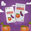 BioSwiss Bandages, Eggplant and Peach Shaped Adult Self Adhesive Bandage, Latex Free Sterile Wound Care, Funny First Aid Kit Supplies for Adults, 24 Count by TinyTreasures Baby Boutique
