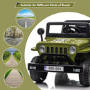 Ride on Truck Car, 12V Electric Ride on Car with Remote Control, MP3, LED Lights, Suspension System, Double Doors, Safety Belt, Ride-on Toy for Kids Aged 3-8 Years by TinyTreasures Baby Boutique