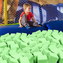 Foam Pit Cubes, 24 PCS 5 Inches Gymnastics Foam Blocks Trampoline Blocks, Multi-Sport Protective Padding for Freerunning, Trampoline, Parkour, Skate Parks & BMX - Green by TinyTreasures Baby Boutique