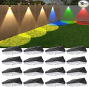 Ellasay Solar Powered Lights for Fence: 10 Lighting Modes with RGB - Waterproof IP65 - Bright Lens LED for Outdoor Wall Garden Deck Patio Porch Yard Pool 16 Pack by GreenHaven Gardens