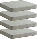 Chair Cushion for Dining Chairs with Ties Non Slip Memory Foam Kitchen Room Chair Pads for Outdoor Patio Furniture 4 Pack, Khaki by CozyNest Decor