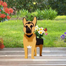 German Shepherd Dog Planter Plant Pots,Cute Garden Dog Flower Planter,Dog Planters Birthday Gifts for Women,Office,Indoor/Outdoor Decor(9.45 * 5.51 * 13.82in) by GreenHaven Gardens
