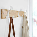 SKOLOO 17-Inch Natural Wood Coat Rack Wall Mount with 3 Triple Hooks - Ideal for Family Entrances, Classrooms, and Pet Supplies Storage - Perfect Coat Hooks for Wall by CozyNest Decor
