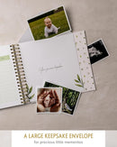 Baby's First 5 Year Book for Girl or Boy - Gender Neutral Green Meadow Nature Keepsake Memory Journal - Newborn Photo Album Milestone Scrapbook - Baby Registry and Gender Reveal Gift for Parents to Be by TinyTreasures Baby Boutique