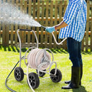VEVOR Hose Reel Cart, Hold Up to 250 ft of 5/8’’ Hose, Garden Water Hose Carts Mobile Tools with 4 Wheels, Heavy Duty Powder-coated Steel Outdoor Planting with Storage Basket, for Garden, Yard, Lawn by GreenHaven Gardens