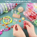 Assorted 180-240PCS Acrylic Beads for Bracelet Making, Bow Butterfly Candy Heart Gummy Bear Kawaii Aesthetic Bracelet Charms,Cute Beads for Jewelry Making DIY Necklace Keychain Phone Charm by TinyTreasures Baby Boutique