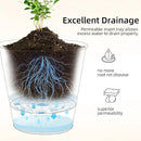 KOL 28" H. Tall Metal Cone Planters with Inner Pots 2-Pack, Bronze Hand-Hammered Large Decor Planter for Deck, Patio, Porch - Handcrafted Flower Pot - with Water Level Indicator - Indoor Outdoor Use by CozyNest Decor