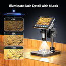 Hayve 4.3'' IPS Coin Microscope, 1000X Magnification Digital Microscope for Adults，Coin Collection Supplies with 8 Adjustable LEDs，Windows Compatible，32GB TF Card by TinyTreasures Baby Boutique