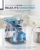 EUHOMY Countertop Ice Maker Machine with Handle, 26lbs Per Day, 9 Ice Cubes Ready in 6 Mins, Auto-Cleaning Portable Ice Maker with Basket and Scoop, for Home/Kitchen/Camping/RV (Blue) by CozyNest Decor
