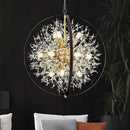 Modern Crystal Chandeliers Firework, 23.2'' Black Gold 12-Light Globe Dandelion Sputnik Chandelier, Hanging Pendant Lighting Fixture for Dining Room, Bedroom, Kitchen, Entryway, Foyer by CozyNest Decor