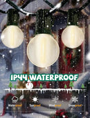 25ft Outdoor Christmas LED String Lights,G40 Frosted White Globe Lights with 27pcs Plastic Bulbs,Round Bulb Christmas Lights for Indoor/Outdoor Wedding Backyard Cafe Garden Christmas Decor by GreenHaven Gardens