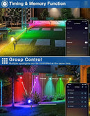 Spot Lights Outdoor, Smart RGBW LED Color Changing Landscape Lights with APP and Remote Control, Music Mode, DIY Scenes, Timing, IP65 Waterproof Spotlights Plug in for Yard Garden, 2 Pack by GreenHaven Gardens