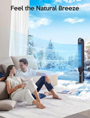 VAGKRI 42 Inch Tower Fan for Bedroom, Bladeless Quiet Floor Fan with 135° Vertical 90° Oscillation Fans for Indoors use, 4 Speeds, 4 Modes, 15H Timers Standing Fans with Remote Black by CozyNest Decor