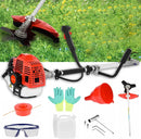 52cc 2-Stroke Weed Eater Gas Powered, 2 in 1 Gas Brush Cutter, String Trimmer and Gas Weed Wacker Hedge Edger Trimmer for Weeds and Grass, Strong Powerful Full Guard Accessories Red by GreenHaven Gardens